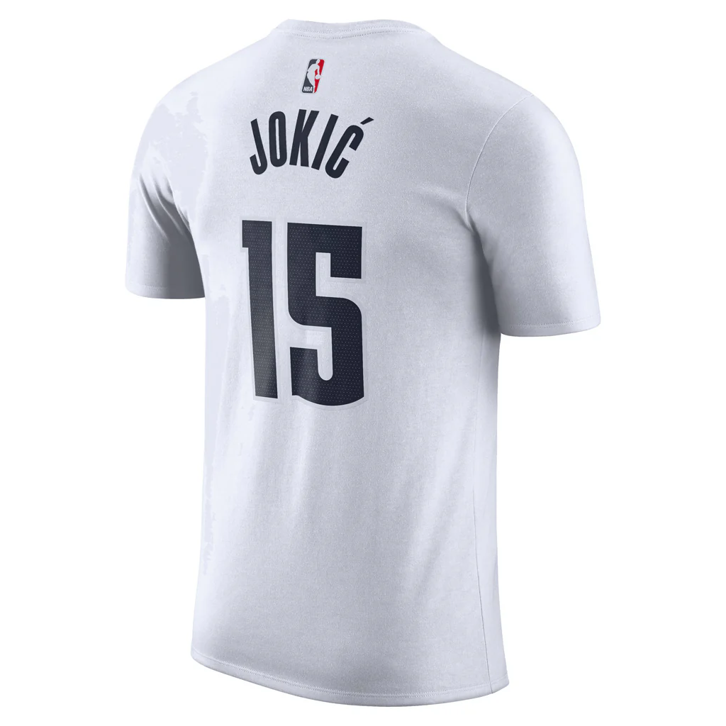 NBA Denver Nuggets Nikola Jokic City Edition 2025 Name & Number T-Shirt - White - Image 3