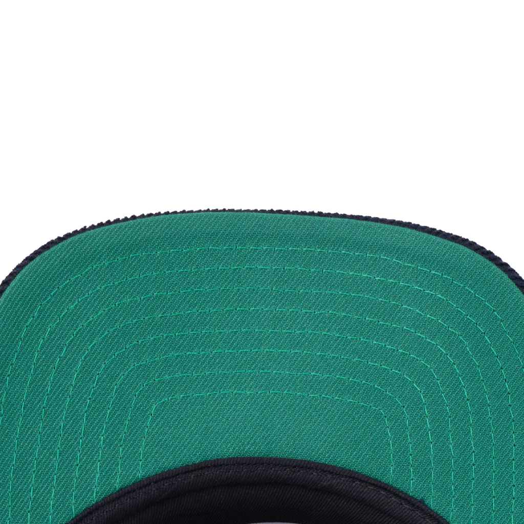 NBA Detroit Pistons New Era All Corduroy 9FIFTY A-Frame Snapback Hat - Navy - Image 3