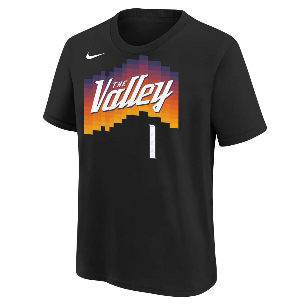 NBA Devin Booker Devin Booker Youth Nike 2025-26 City Edition Name & Number Tee - Black - Image 2