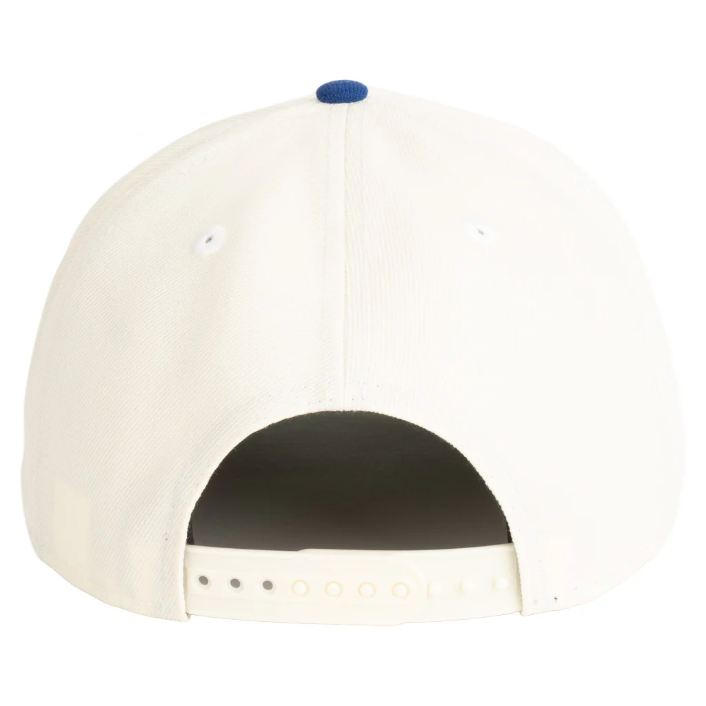NBA Golden State Warriors New Era Two-Tone  Throwback Team Color 9FIFTY A-Frame Snapback Hat - Cream - Image 2