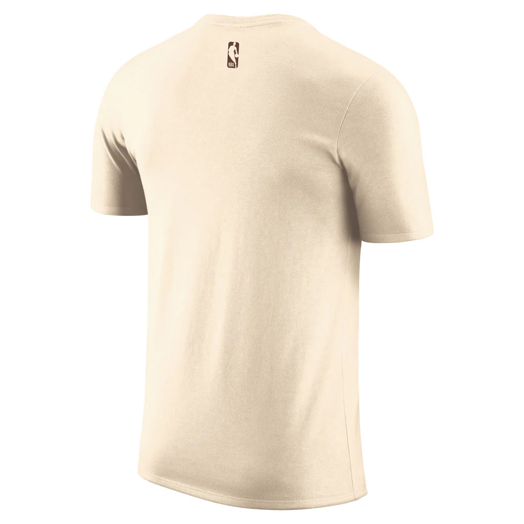 NBA Golden State Warriors Nike 2025-26 City Edition Logo Essential T-Shirt - Cream - Image 3