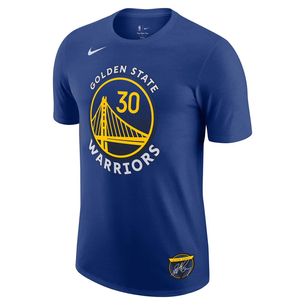 NBA Golden State Warriors Steph Curry Nike 2025 Select Series Name & Number T-Shirt - Blue - Image 2