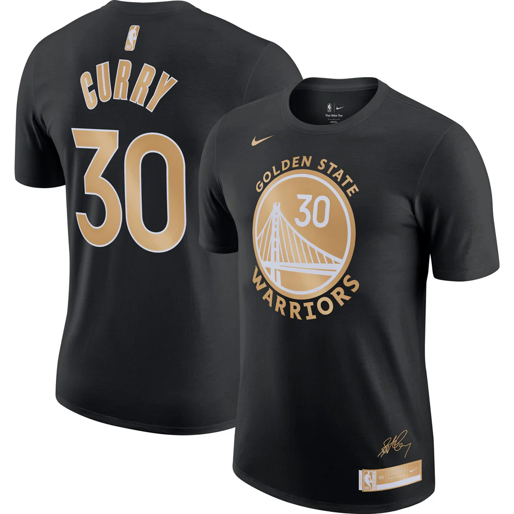 NBA Golden State Warriors Steph Curry Nike 2024 Select Name & Number T-Shirt - Black