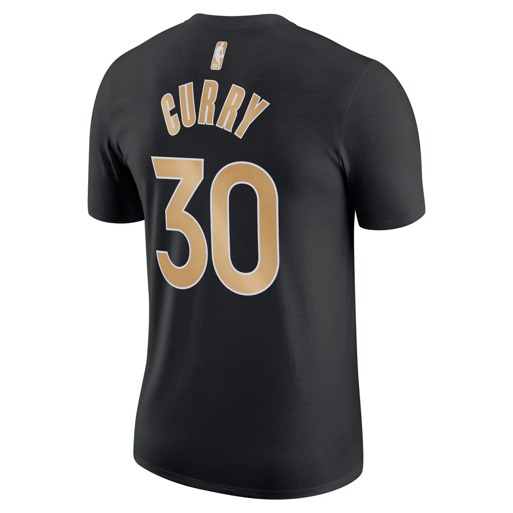 NBA Golden State Warriors Steph Curry Nike 2024 Select Name & Number T-Shirt - Black - Image 3