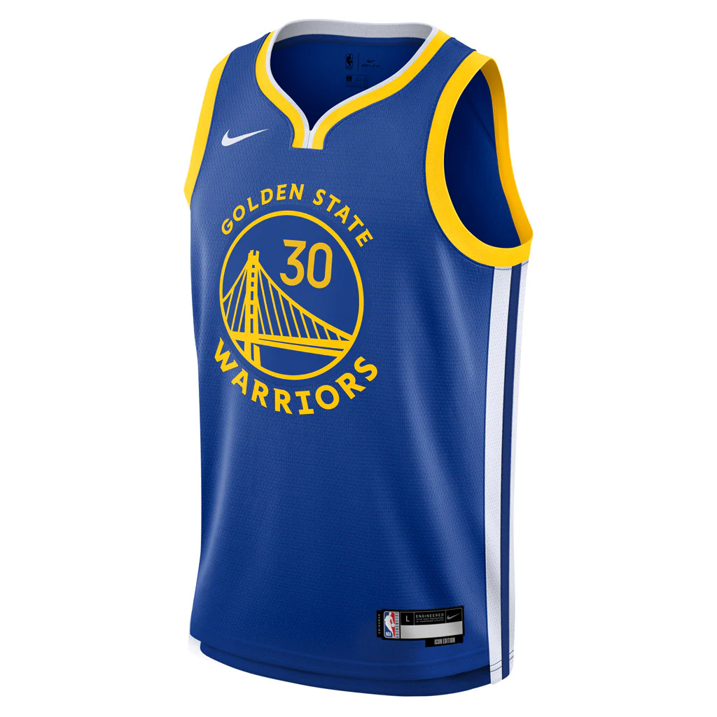 NBA Golden State Warriors Steph Curry Youth Nike Icon Swingman Jersey - Image 2