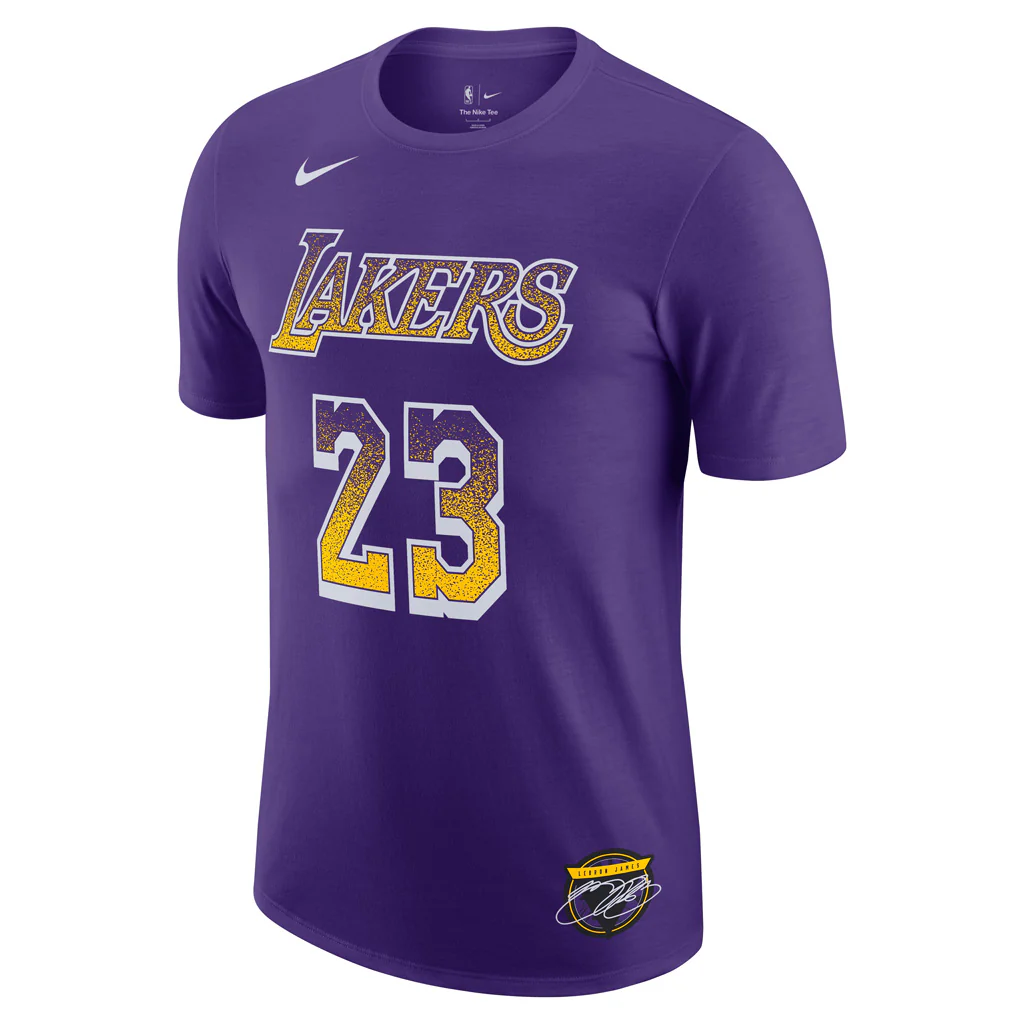 NBA Los Angeles Lakers Lebron James Nike 2025 Select Series Name & Number T-Shirt - Purple - Image 2