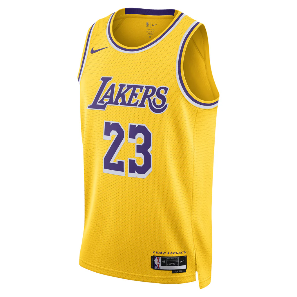 NBA Los Angeles Lakers Lebron James Nike Icon Swingman Jersey - Image 2
