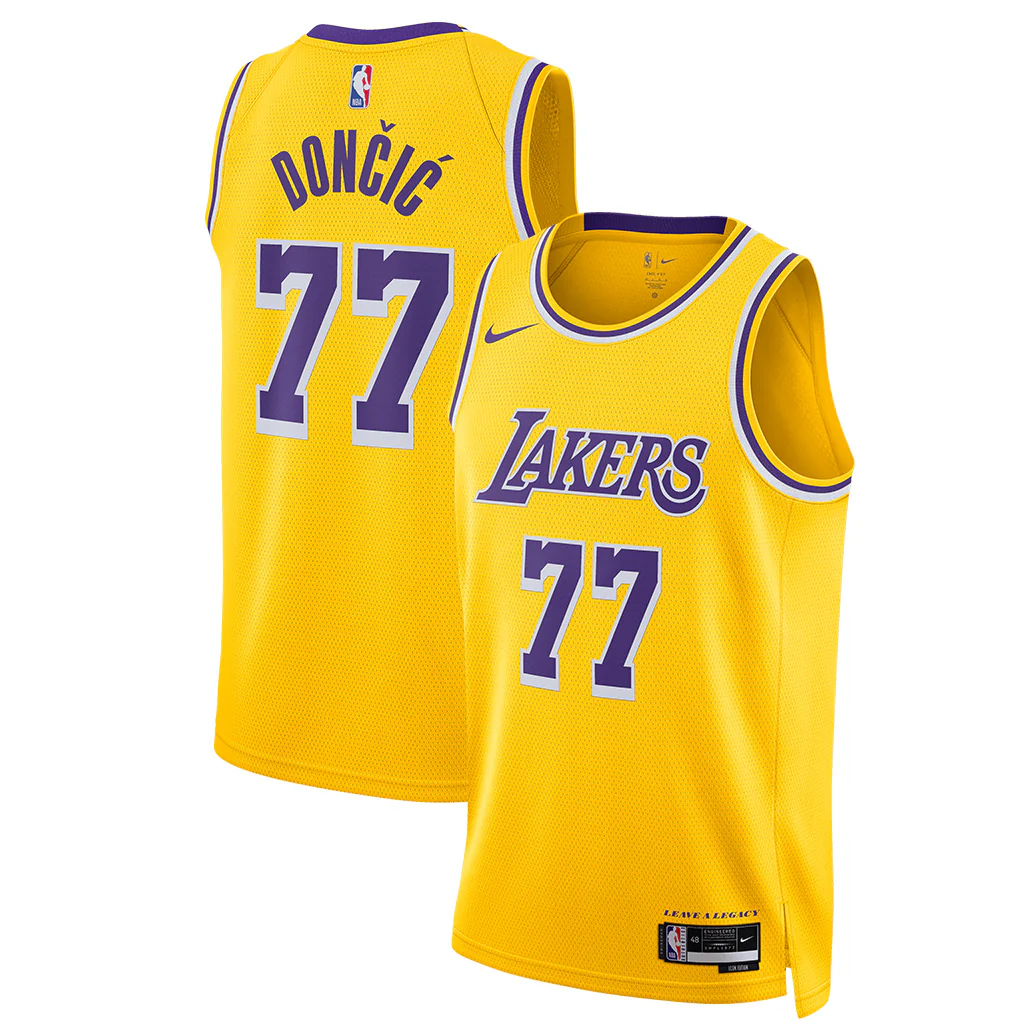 NBA Los Angeles Lakers Luka Doncic Nike Icon Swingman Jersey - Gold