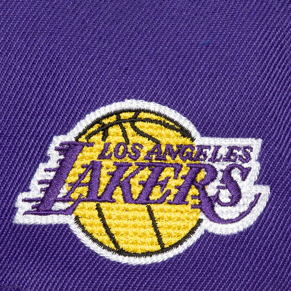 NBA Los Angeles Lakers Mitchell & Ness Chain Gang Snapback Hat - Purple - Image 3