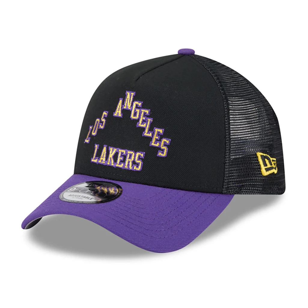 NBA Los Angeles Lakers New Era 2025-26 City Edition 9FORTY A-Frame Adjustable Hat - Black - Image 2