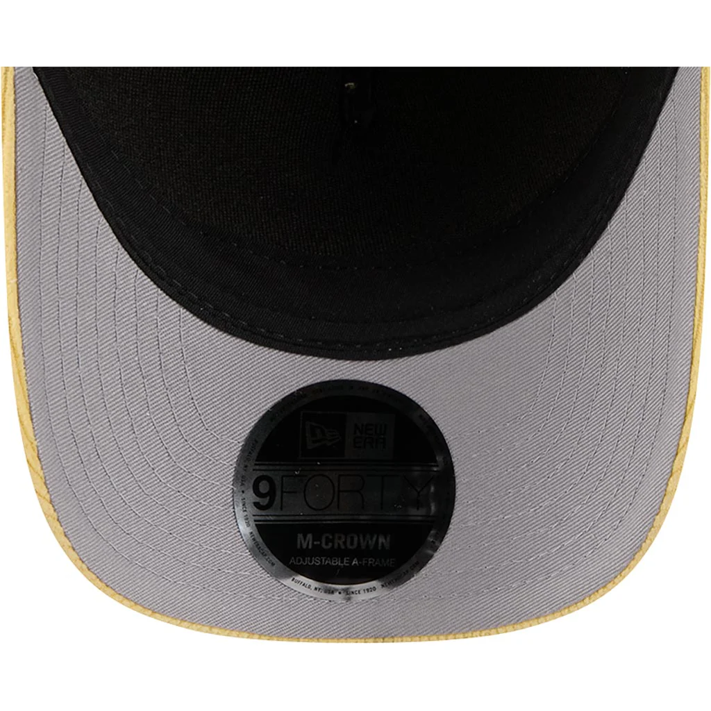 NBA Los Angeles Lakers New Era Corduroy 9FORTY A-Frame M-Crown Snapback Hat - Gold - Image 5