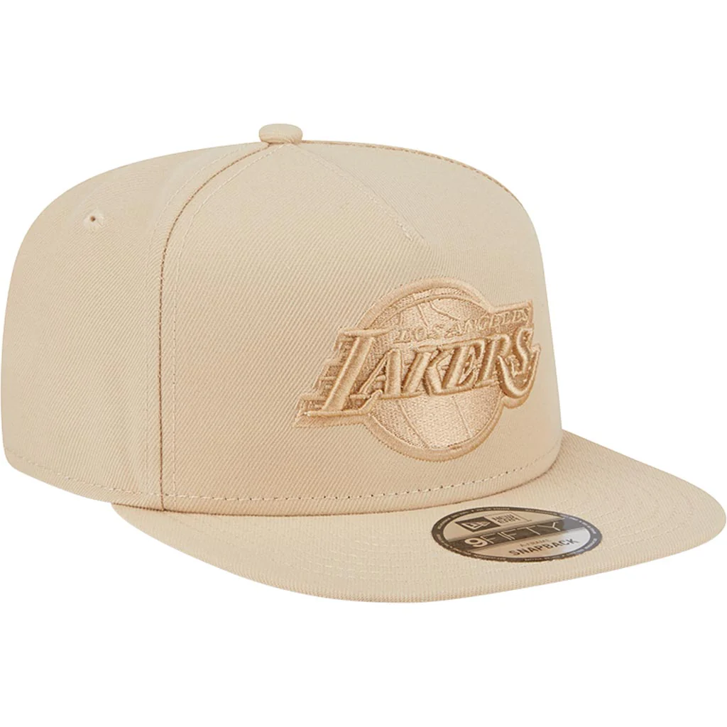 NBA Los Angeles Lakers New Era Dry Wood 9FIFTY A-Frame Snapback Hat - Tan - Image 2