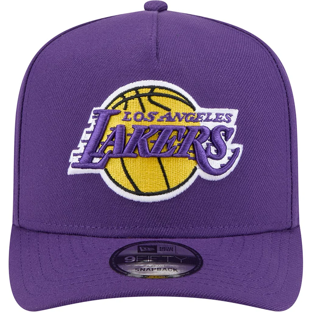 NBA Los Angeles Lakers New Era OTC 9FIFTY A-Frame Snapback Hat - Purple - Image 3