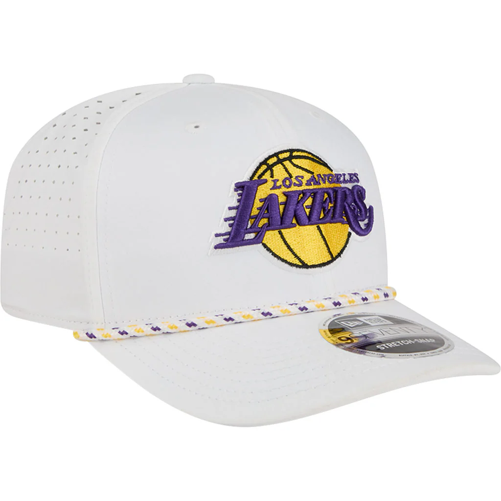 NBA Los Angeles Lakers New Era Sport 9SEVENTY Stretch Snapback Hat - White - Image 2