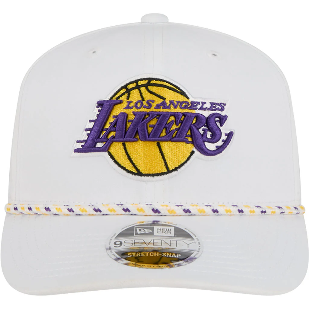 NBA Los Angeles Lakers New Era Sport 9SEVENTY Stretch Snapback Hat - White - Image 3