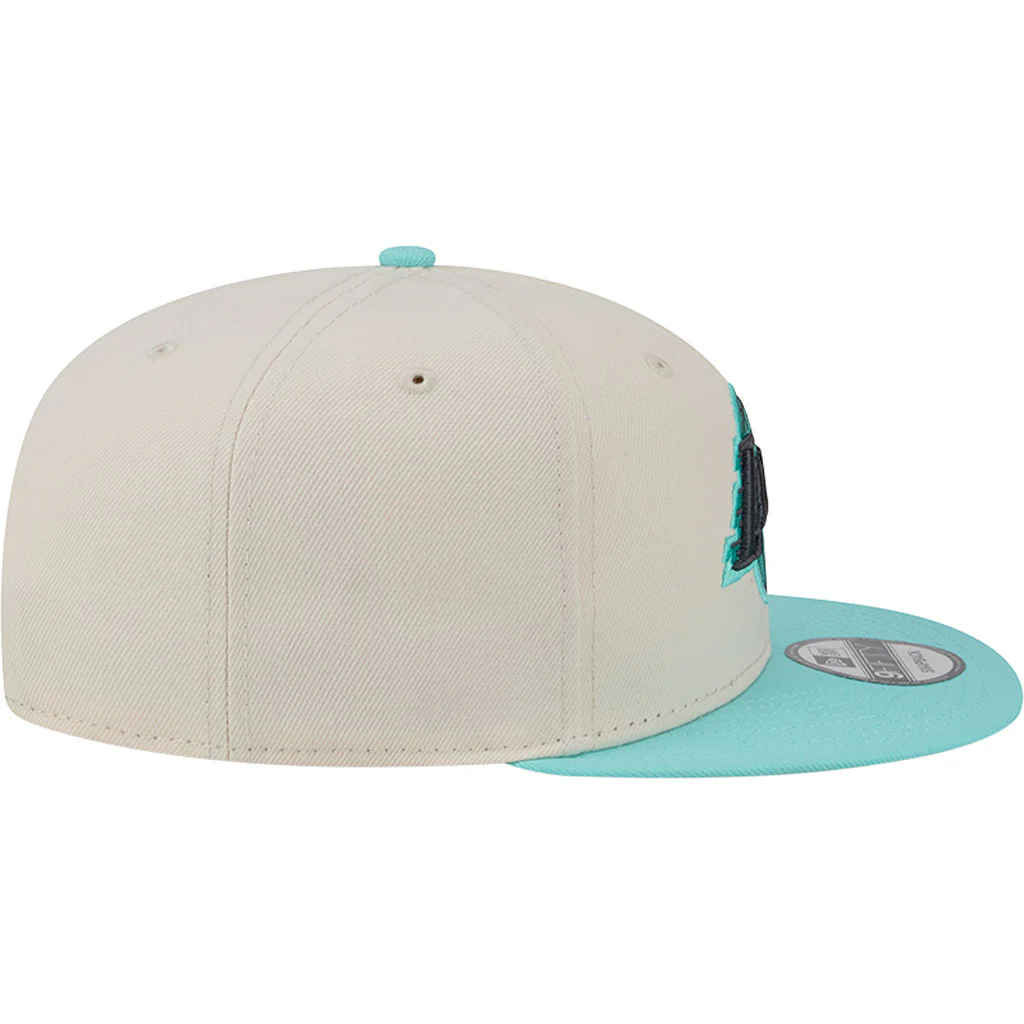 NBA Los Angeles Lakers New Era Two-Tone Aqua 9FIFTY Snapback Hat - Light cream - Image 5