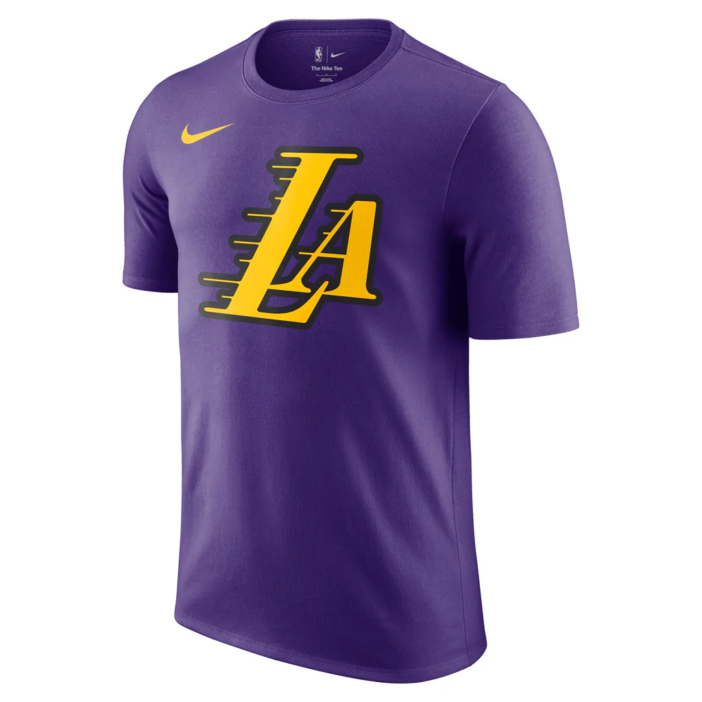 NBA Los Angeles Lakers Nike 2024/25 City Edition Essential Logo T-Shirt - Image 2