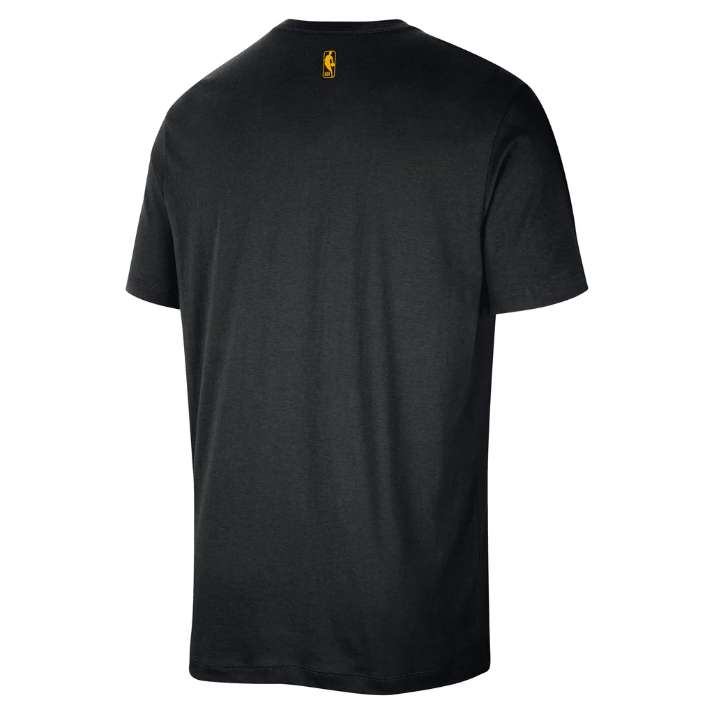 NBA Los Angeles Lakers Nike Essential Wordmark T-Shirt - Black - Image 3