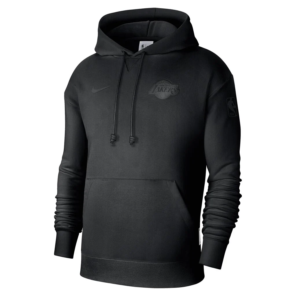 NBA Los Angeles Lakers Nike Travel Pullover Hoodie - Black - Image 2