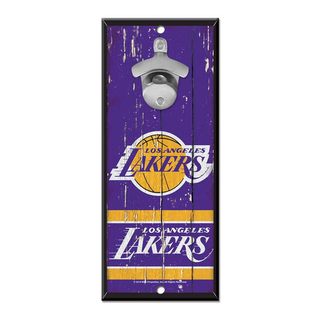 NBA Los Angeles Lakers WinCraft 5" x 12" Bottle Opener Sign - Purple