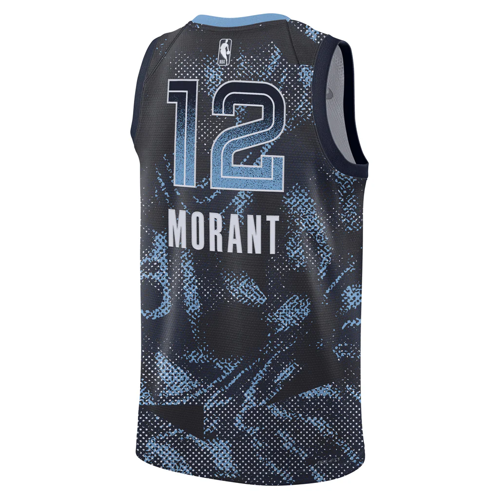 NBA Memphis Grizzlies Ja Morant Nike 2025 Select Series Swingman Jersey - Navy - Image 3