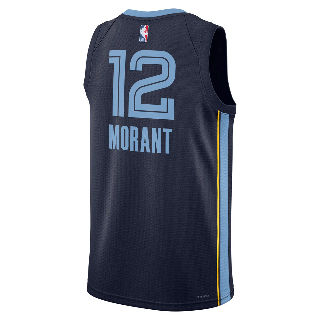 NBA Memphis Grizzlies Ja Morant  Nike Icon Swingman Jersey - Image 3
