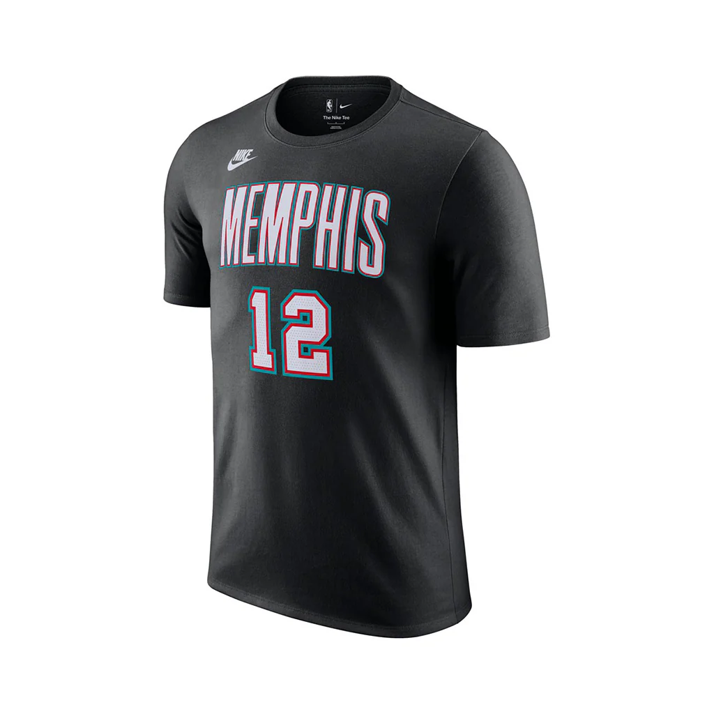 NBA Memphis Grizzlies Ja Morant Youth Nike Hardwood Classics Name & Number T-Shirt - Black - Image 2