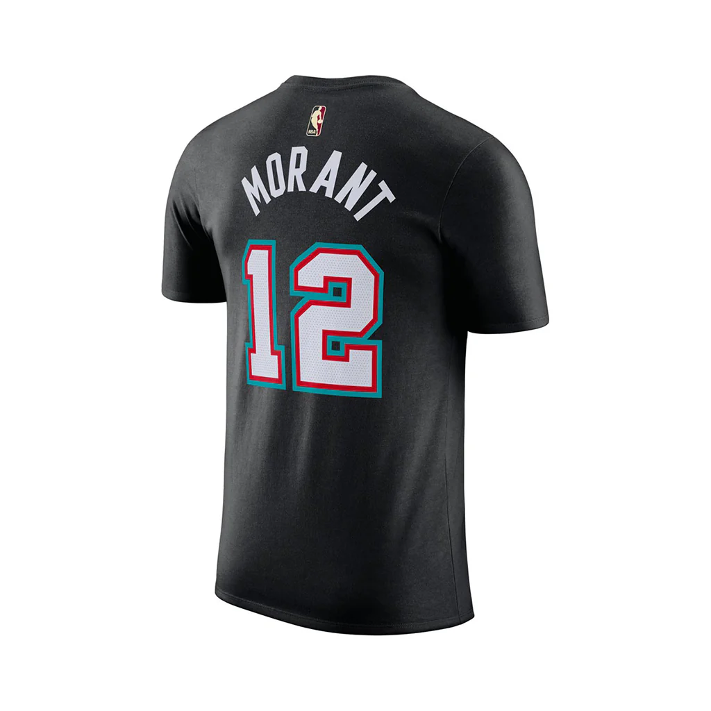 NBA Memphis Grizzlies Ja Morant Youth Nike Hardwood Classics Name & Number T-Shirt - Black - Image 3