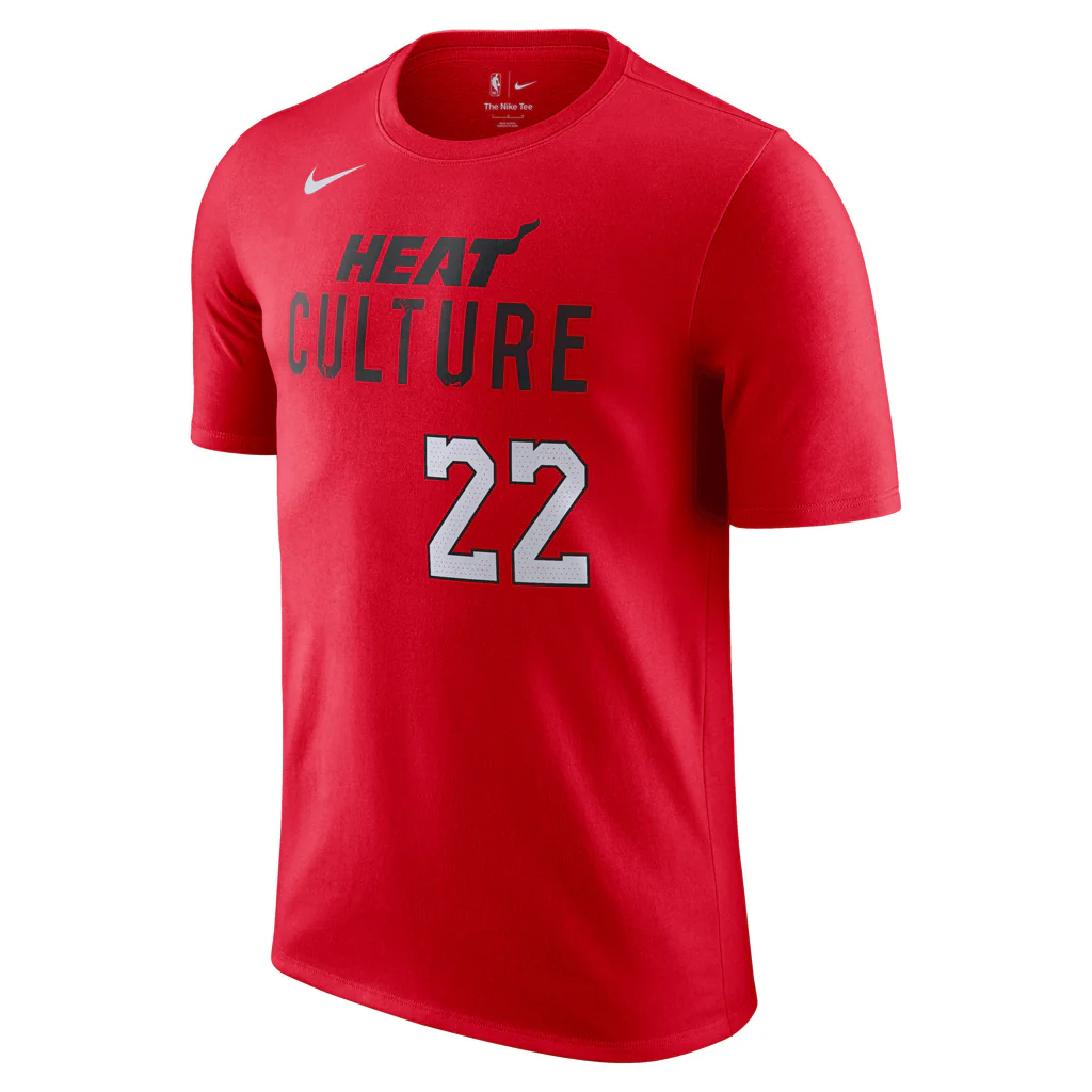 NBA Miami Heat Jimmy Butler City Edition 2025 Name & Number T-Shirt - Red - Image 2