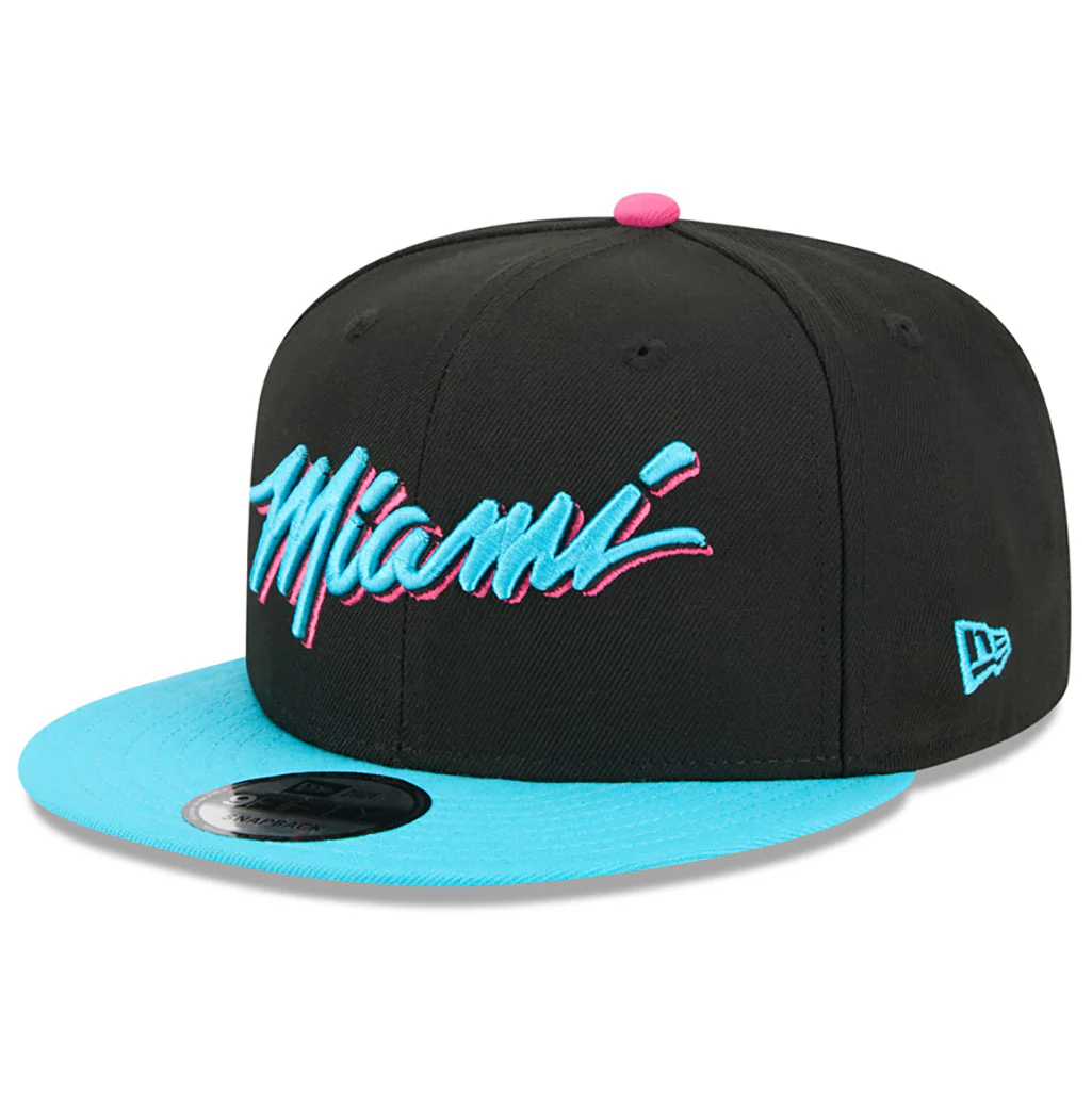 NBA Miami Heat New Era 2025-26 City Edition 9FIFTY Snapback Hat - Black - Image 2
