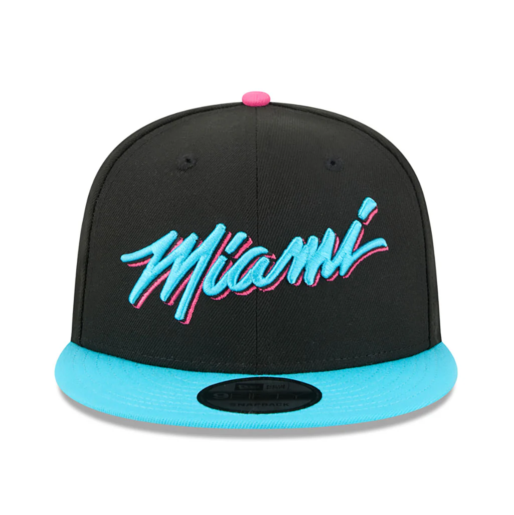 NBA Miami Heat New Era 2025-26 City Edition 9FIFTY Snapback Hat - Black - Image 3