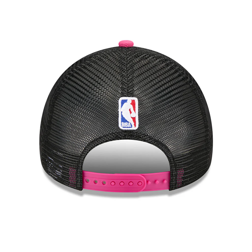 NBA Miami Heat New Era 2025-26 City Edition 9FORTY A-Frame Adjustable Hat - Black - Image 4