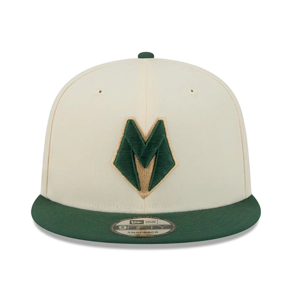 NBA Milwaukee Bucks New Era 2025-26 City Edition 9FIFTY Snapback Hat - Cream - Image 3