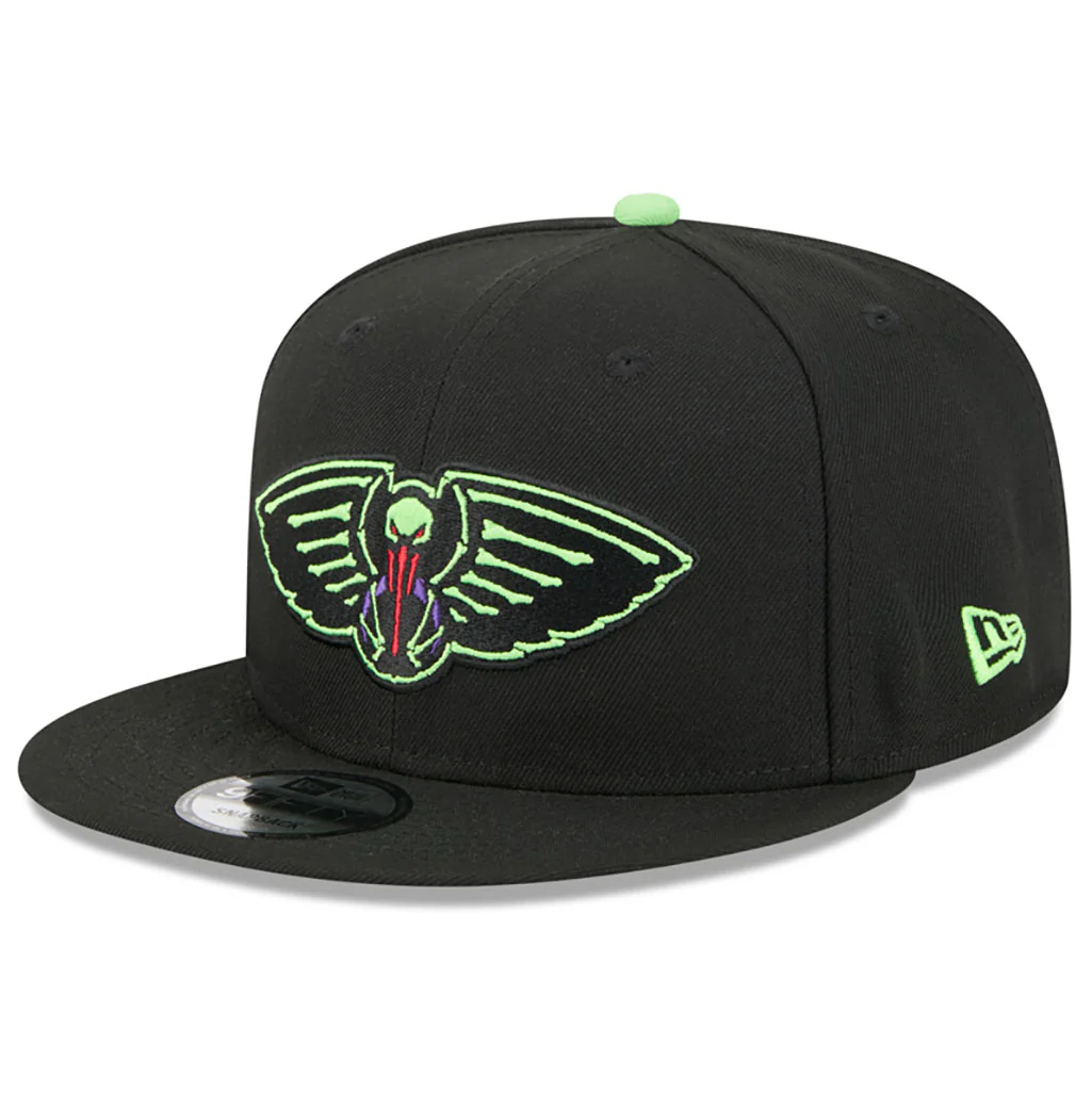 NBA New Orleans Pelicans New Era 2025-26 City Edition 9FIFTY Snapback Hat - Black - Image 2