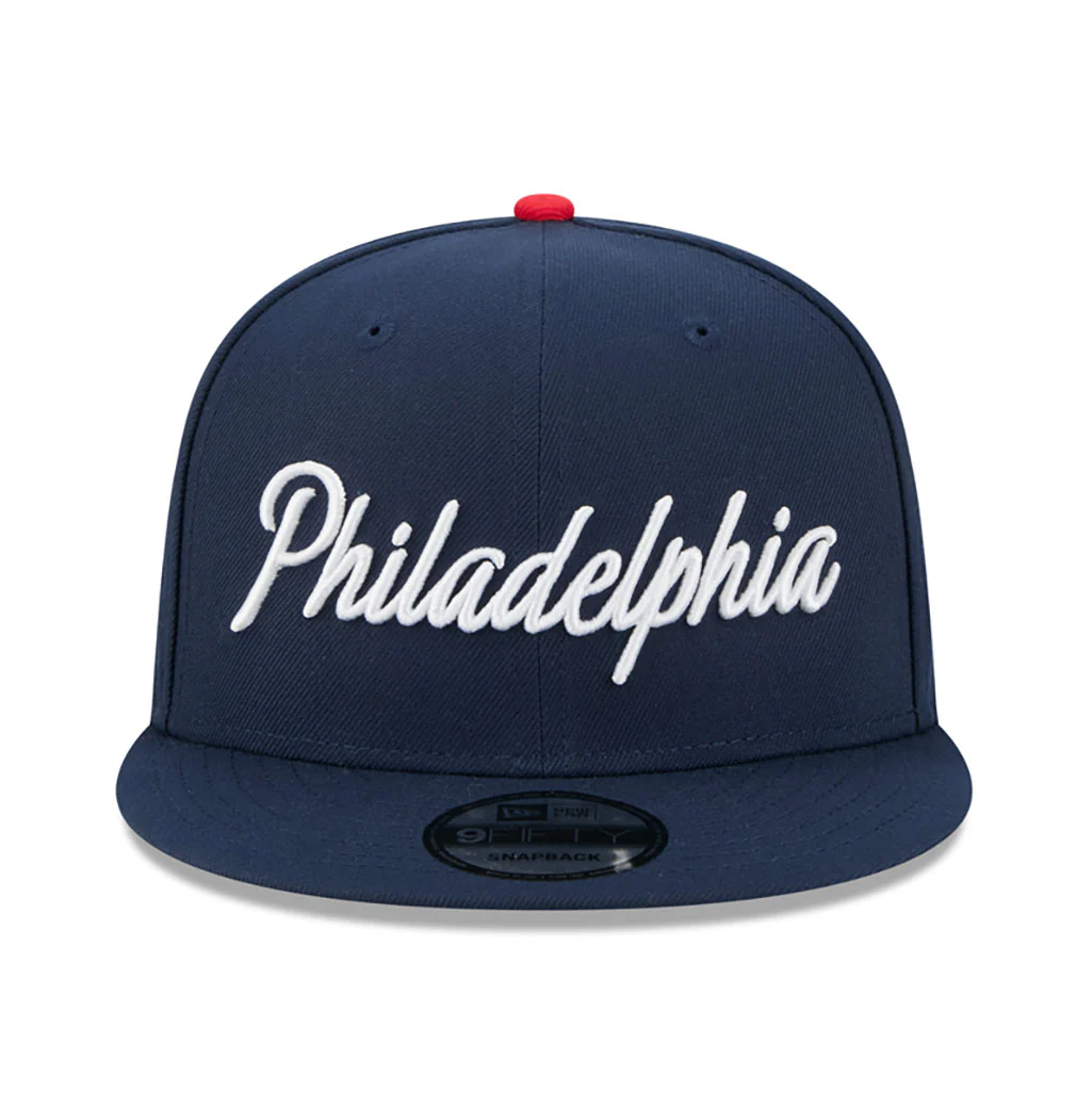 NBA Philadelphia 76ers New Era 2025-26 City Edition 9FIFTY Snapback Hat - Navy - Image 3