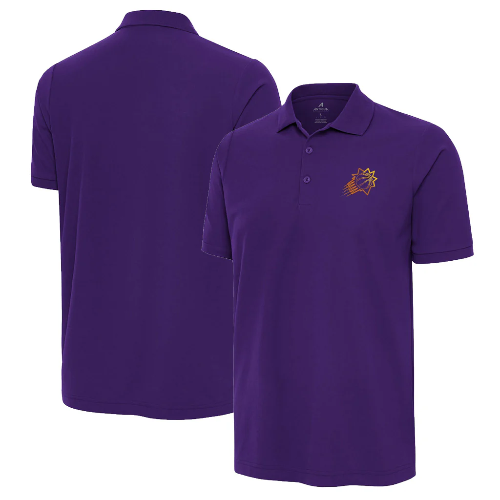 NBA Phoenix Suns Antigua Gradient Outline Shooting Ball Legacy Polo - Purple