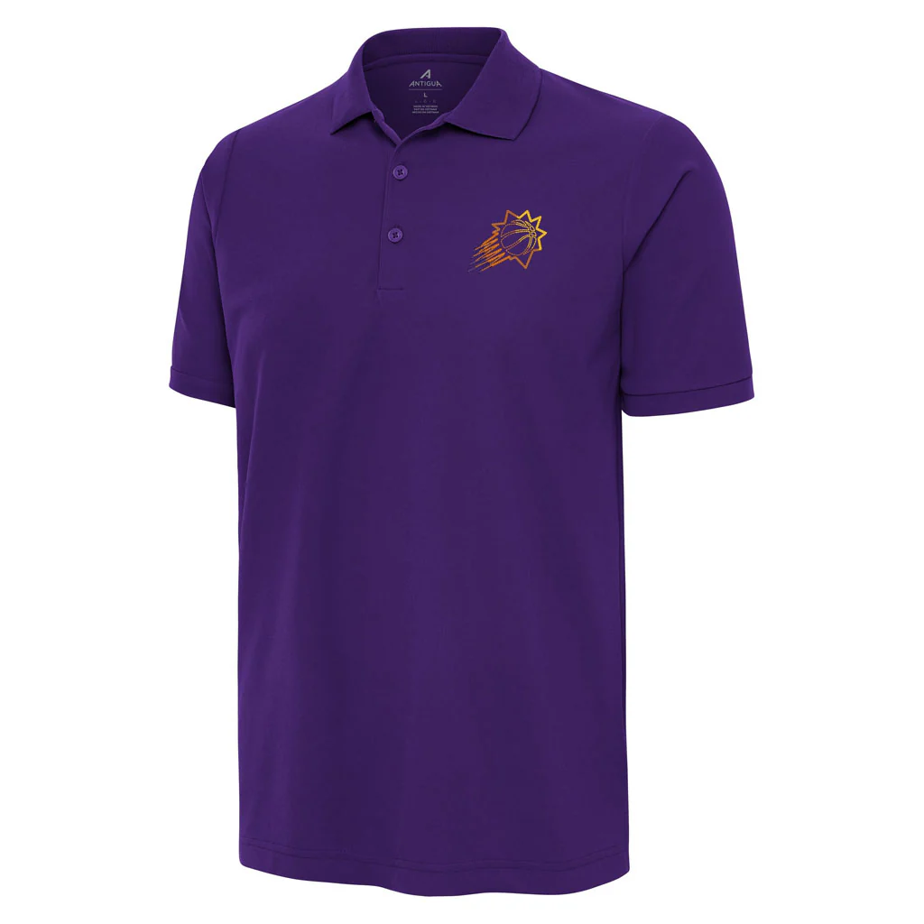 NBA Phoenix Suns Antigua Gradient Outline Shooting Ball Legacy Polo - Purple - Image 2