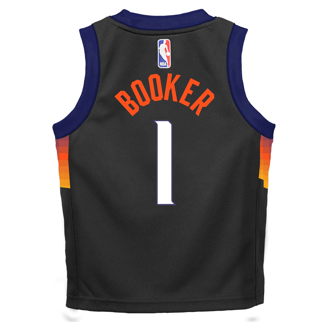 NBA Phoenix Suns Devin Booker Kids Nike 2025-26 City Edition Replica Jersey - Black - Image 3