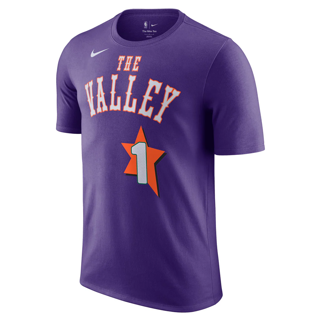 NBA Phoenix Suns Devin Booker Nike 2024/25 City Edition Name & Number Short Sleeve T-Shirt - Image 2