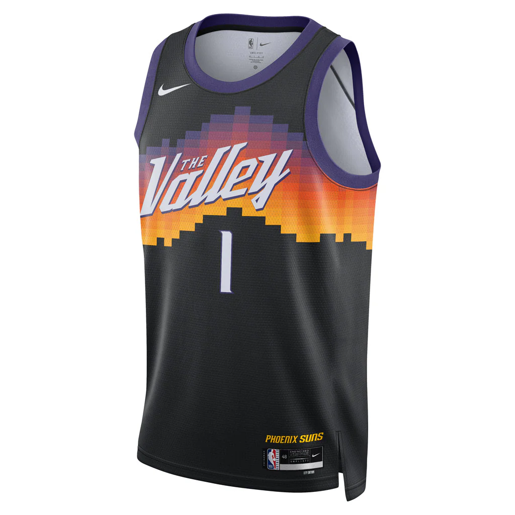 NBA Phoenix Suns Devin Booker Nike 2025-26 City Edition Swingman Jersey - Black - Image 2