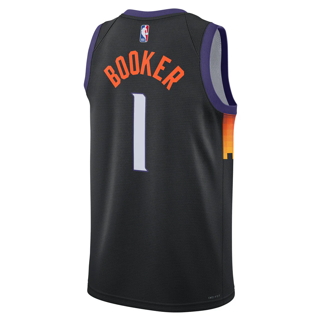 NBA Phoenix Suns Devin Booker Nike 2025-26 City Edition Swingman Jersey - Black - Image 3