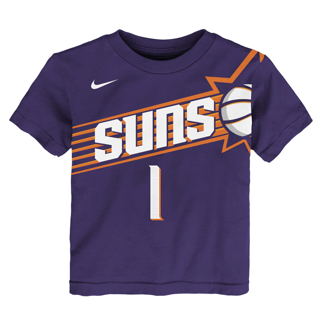 NBA Phoenix Suns Devin Booker Toddler Nike Icon Name & Number T-Shirt - Purple - Image 2