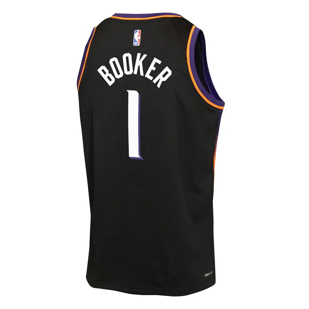 NBA Phoenix Suns Devin Booker Youth Jordan 2025-26 Statement Swingman Jersey - Black - Image 3