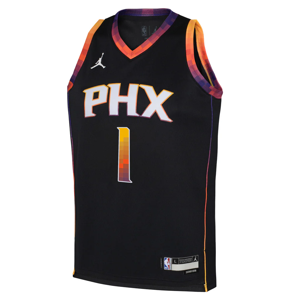 NBA Phoenix Suns Devin Booker Youth Jordan Statement Swingman Jersey - Image 2