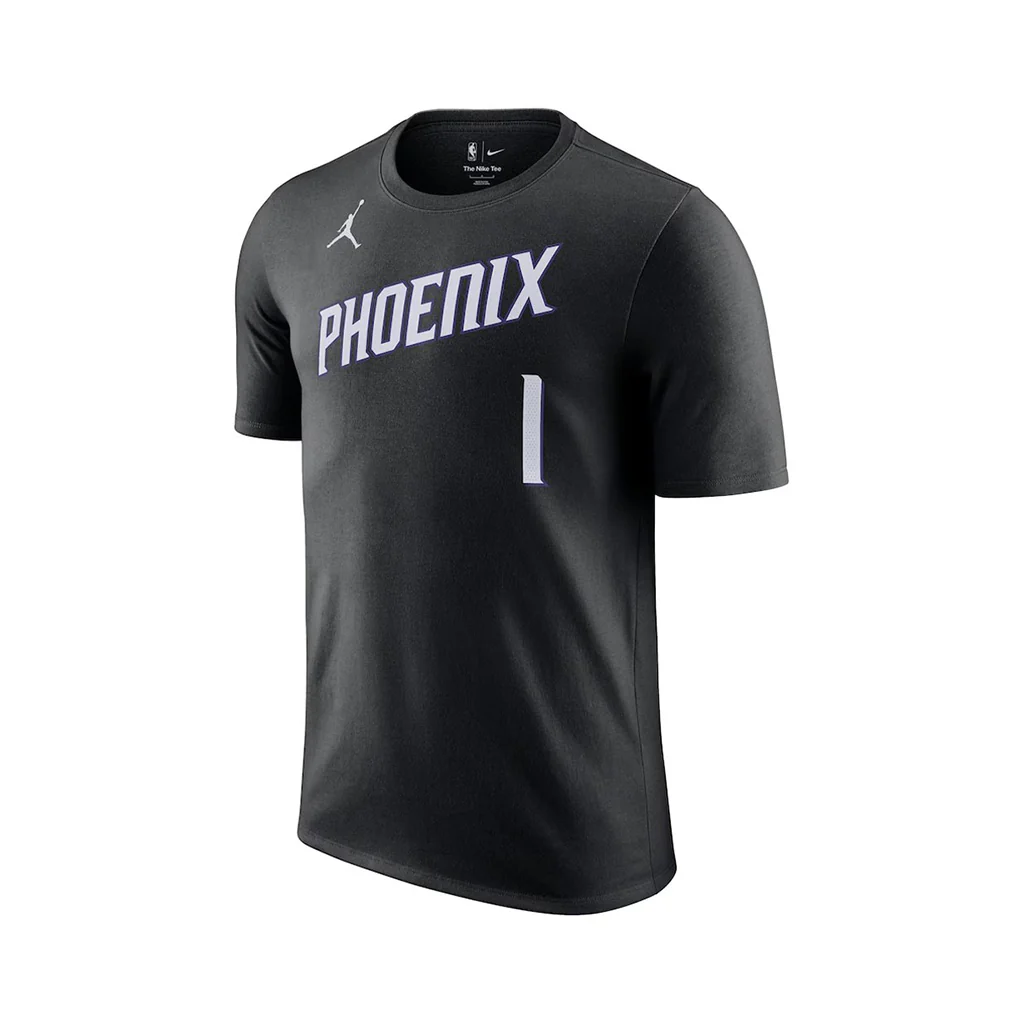 NBA Phoenix Suns Devin Booker Youth Jordan Statement Name & Number T-Shirt - Black - Image 2