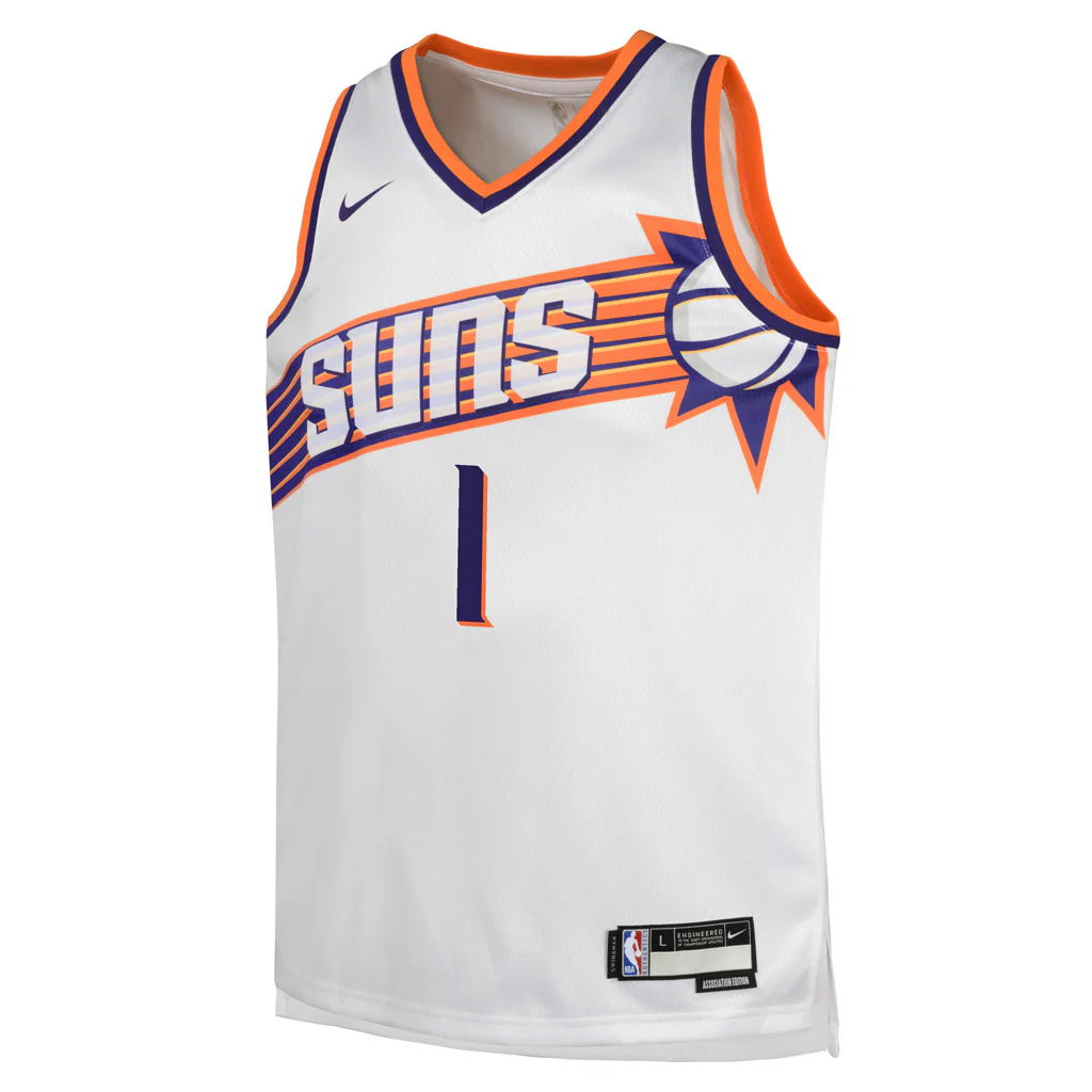 NBA Phoenix Suns Devin Booker Youth Nike Association Swingman Jersey - Image 2