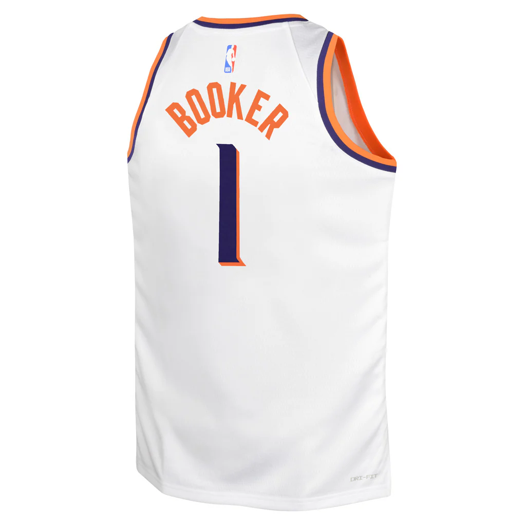 NBA Phoenix Suns Devin Booker Youth Nike Association Swingman Jersey - Image 3