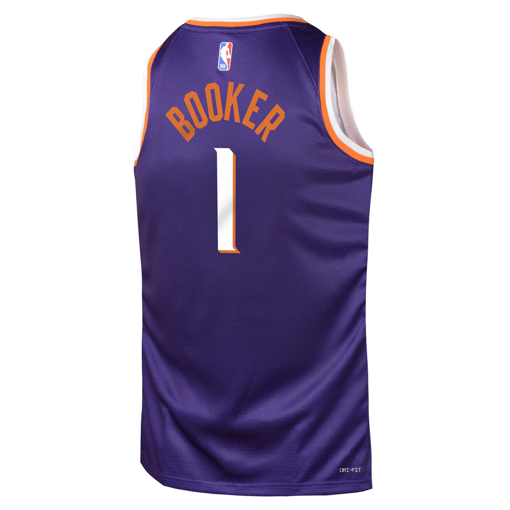 NBA Phoenix Suns Devin Booker Youth Nike Icon Swingman Jersey - Image 2