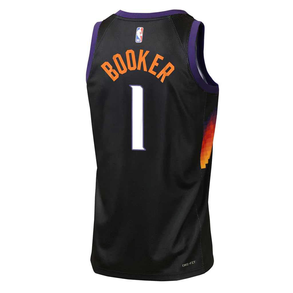 NBA Phoenix Suns Devin Booker Youth Nike 2025-26 City Edition Swingman Jersey - Black - Image 3