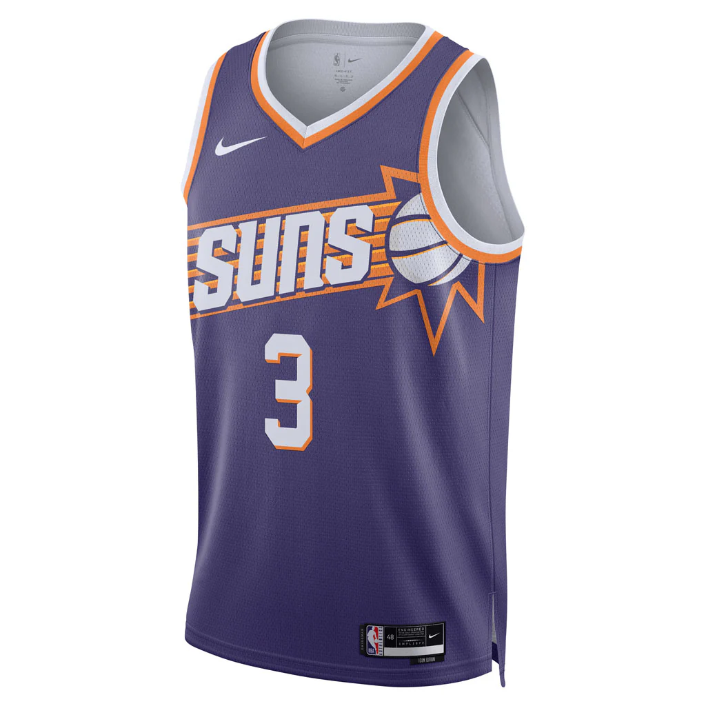 NBA Phoenix Suns Dillon Brooks Nike Icon Swingman Jersey - Purple - Image 2